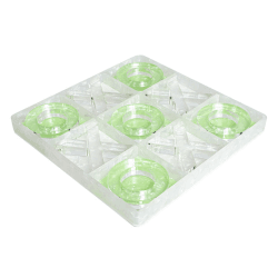 Image showing the Marble Tic Tac Toe, L25.5 x W25.5cm, Green & White product.