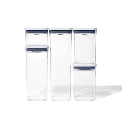 Image showing the Good Grips Pop 5 Piece Storage Set, White product.