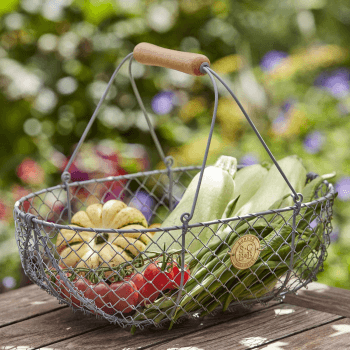 Image showing the Harvest Basket, H30 x W26cm, Cream/Brown product.