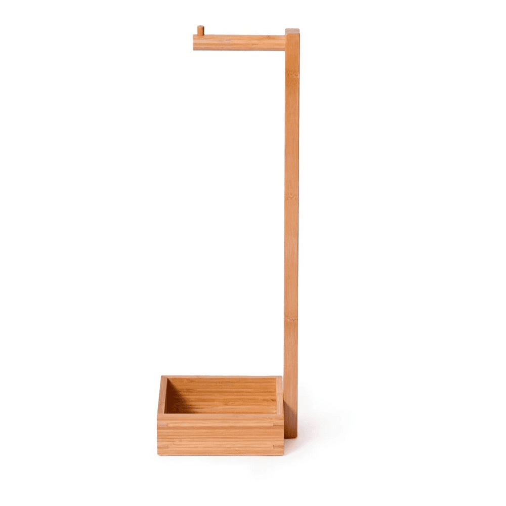 Arena Freestanding loo roll holder, H60 x W20 x D15cm, Bamboo