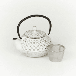 Image showing the Victor Cast Iron Teapot, Ivory & Gold product.