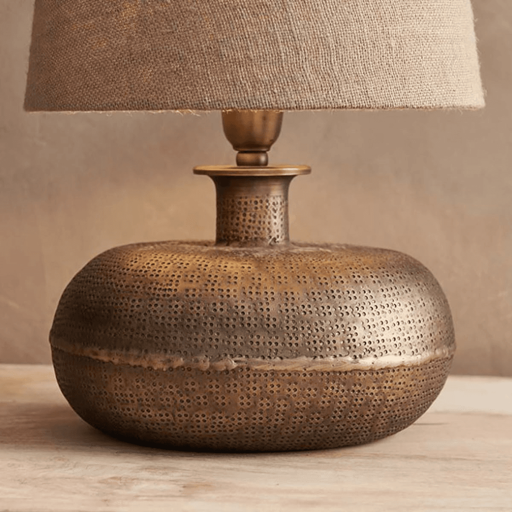 Lumbu Lamp Small, H25 x W28 x D24cm, Metallic