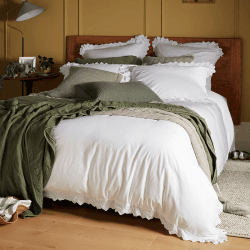 Image showing the Valerie Duvet Cover, King, White product.