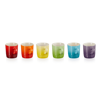 Image showing the Stoneware Set of 6 mugs, 350ml, Rainbow product.