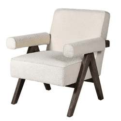 Image showing the Boucle Accent Chair, Ivory product.