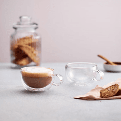 Image showing the Duo Form Cappuccino Glass Set, 250ml product.