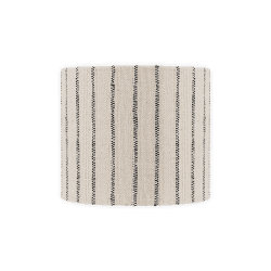 Image showing the Sanja Cotton Stripe Lampshade, D24cm, Off White & Grey product.