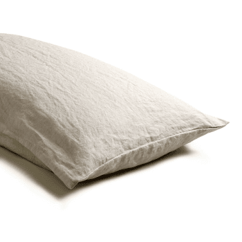 Image showing the Cotton Linen Mix Pillowcases, Standard, Oatmeal product.