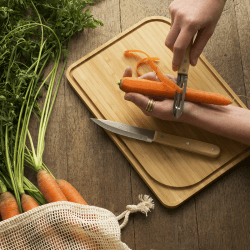 Image showing the Chef Set Chopping Board, 28 x 20cm, Natural product.