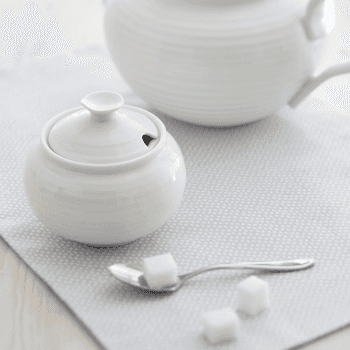 Image showing the Ceramics Covered sugar bowl, 31cl, White product.