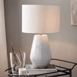 Image showing the Parham Table Lamp, H56.5cm, White product.