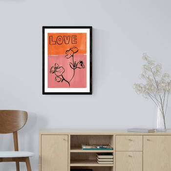 Image showing the Keren Parmley Blossom Love Print, Pink product.