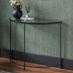 Image showing the Marazzi Half Moon Console Table, Black product.