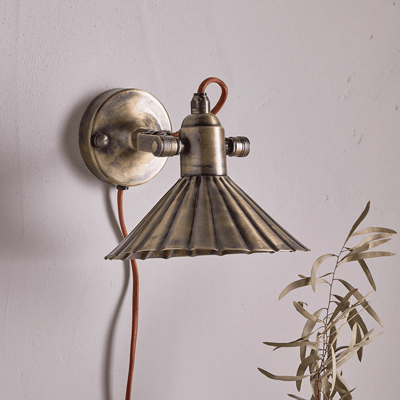 Moti Wall Lamp, H20cm, Antique Brass