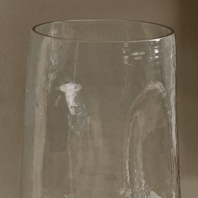 Kotri Recycled Glass Organic Shape Vase, H28cm, Clear