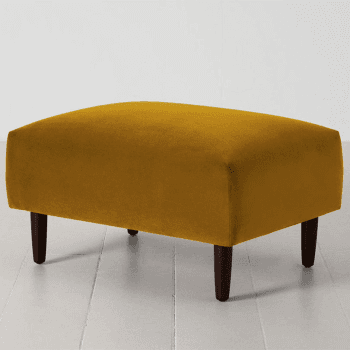 Image showing the Model 05 Velvet Ottoman, Mustard product.