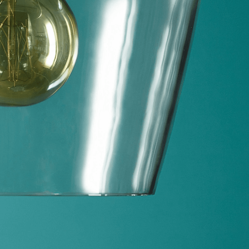 Smaller Demijohn Pendant in Clear Blown Glass