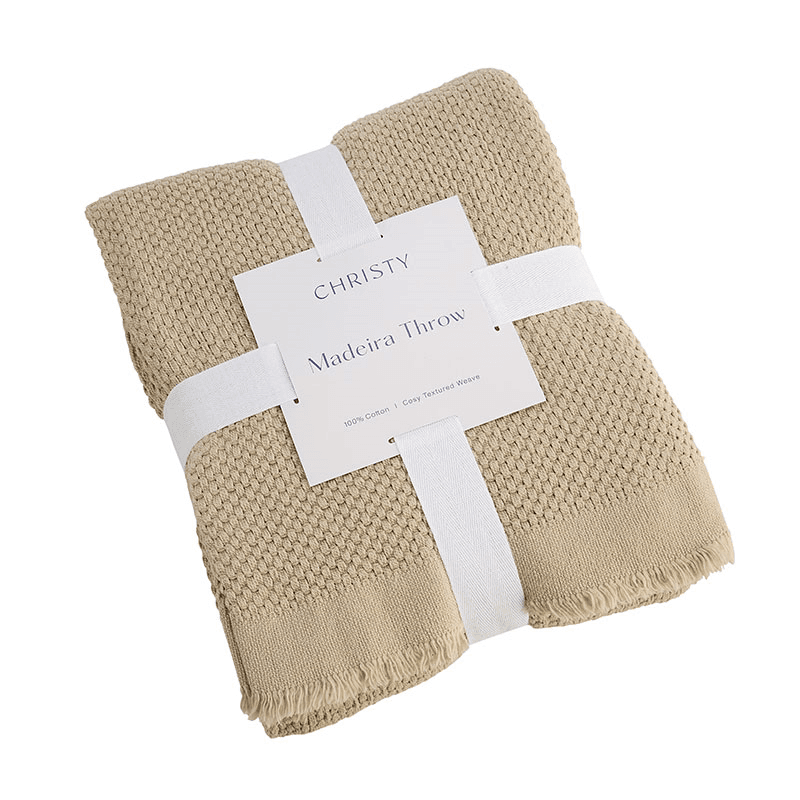 Madeira Throw, 140 x 180cm, Stone