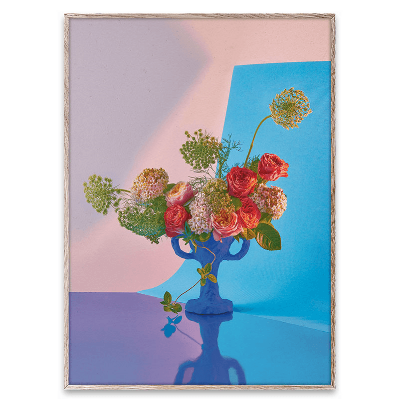 Bloom 02 - Art Print, 50 x 70cm, Cyan