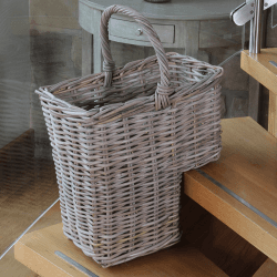 Image showing the Kubu Rattan Woven Stair Basket product.