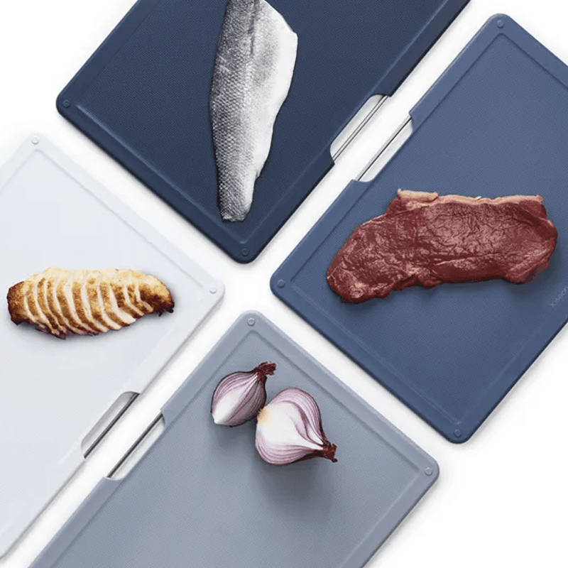 4 Piece Folio Large Chopping Board Set, H24 x W34cm, Sky Blue