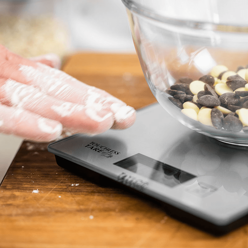 Touchless TARE Compact Digital Scales, Silver