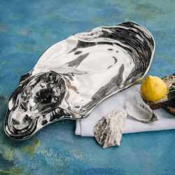Image showing the Shell Server, L48 x W26cm, Silver product.