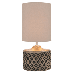 Image showing the Orissa Short Wooden Diamond Table Lamp product.