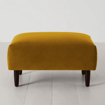 Image showing the Model 05 Velvet Ottoman, Mustard product.