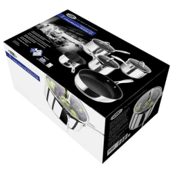 Image showing the 7000 5-Piece Non-Stick Draining Saucepan Set product.