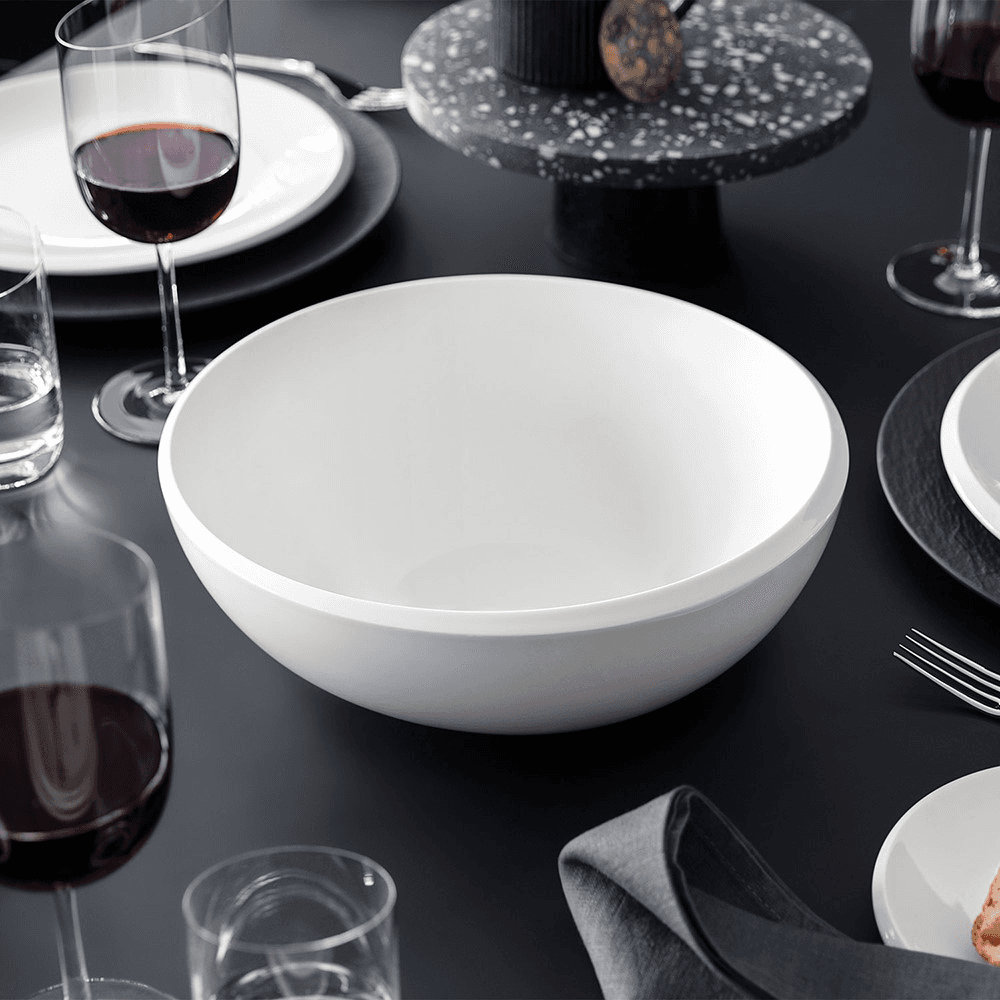 NewMoon Large salad bowl, Dia28.5cm, White Porcelain