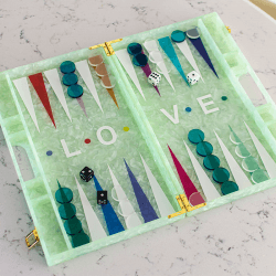 Image showing the Love Backgammon Board, L45 x W38cm, Green product.