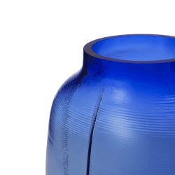 Image showing the Step Medium Vase H23 x D17 x D11.5cm Blue, Blue product.