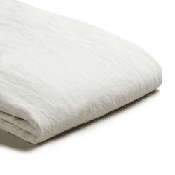 Image showing the Cotton Linen Mix Duvet Cover, Super King, White product.