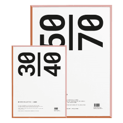 Image showing the Timber Poster Frame with Acrylic Glass, 50 x 70cm, Pink/Orange product.