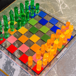 Image showing the Rainbow Chess Set, L35.6 x W35.6cm, Multi product.