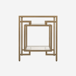 Image showing the Architect Side table, W46.5 x H59.5 x D46.5cm, Gold product.