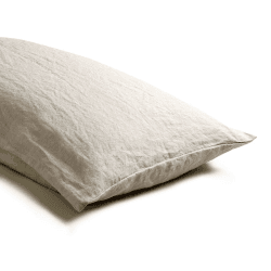 Image showing the Cotton Linen Mix Pillowcases, Standard, Oatmeal product.