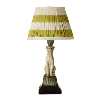 Image showing the Lakadema Leopard table lamp - base only, W12cm x D12cm x H33cm product.