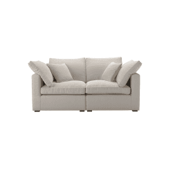 Image showing the Long Island Slim 2 Seat Sofa, H80cm x W176cm x D102cm, Taupe product.