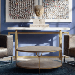 Image showing the Katia Coffee table, H46 x D98cm, Cream product.