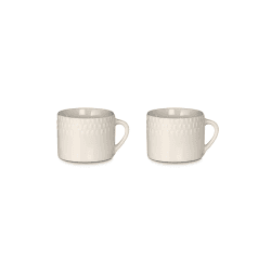 Image showing the Ela Set of 2 Mugs, 200ml, Cream product.