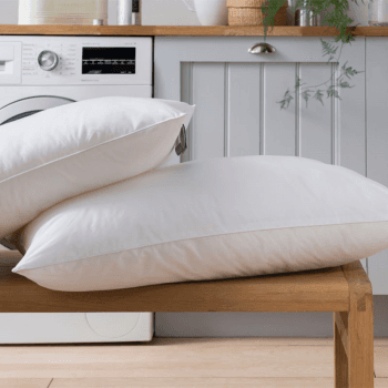 Image showing the Spundown Firm comfort pillow, 74 x 48 cm, White product.