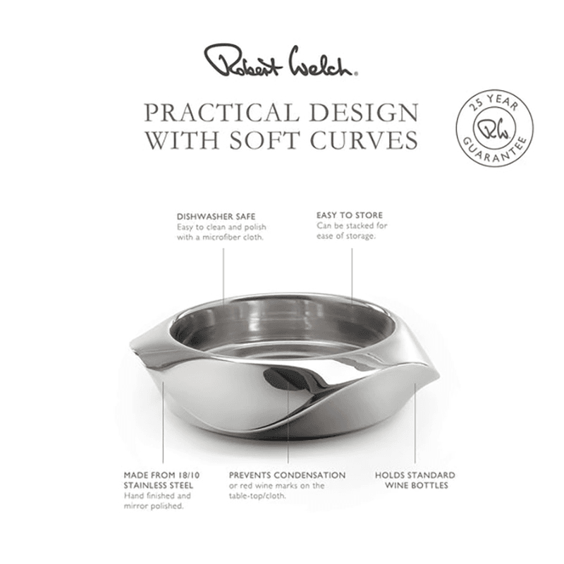 Wine Coaster, Drift, Stainless Steel