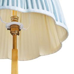 Image showing the scalloped Shade, 45cm, blue sky linen product.