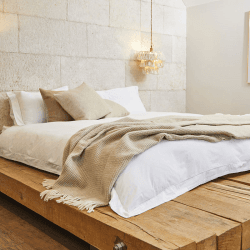 Image showing the Waffle Throw, 140 x 240cm, Oatmeal product.