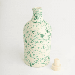 Image showing the Splatter Ceramic Bottle, 500ml, Pistachio product.