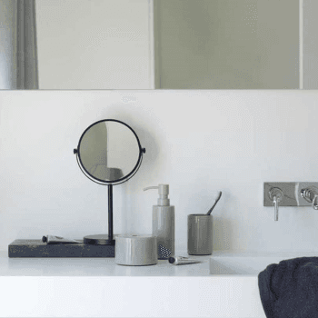 Image showing the Beau Beauty Mirror, D19.5cm, White product.