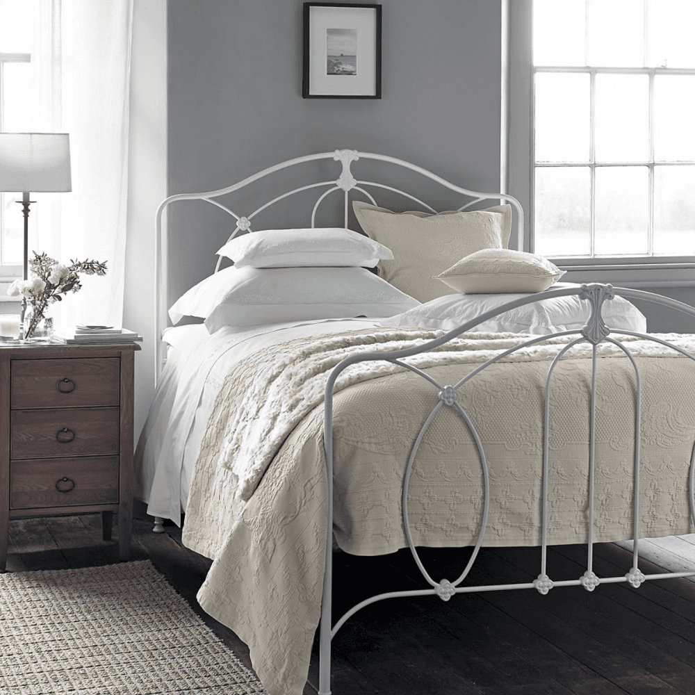 Adeline Super king size pillowcase, 50 x 90cm, White