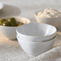 Image showing the Portobello Set of 4 Dipping Bowls, D9cm, White product.